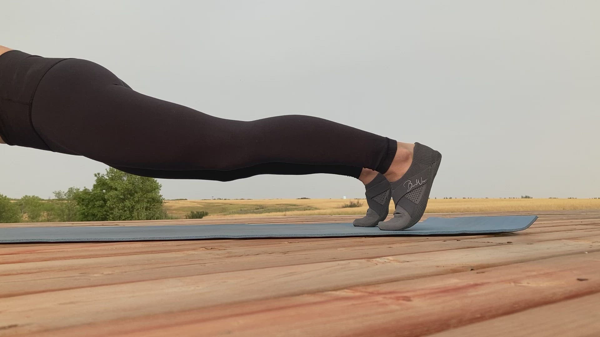 The Bindings allow you to point and curl your feet when performing yoga movements such as upward facing dog.